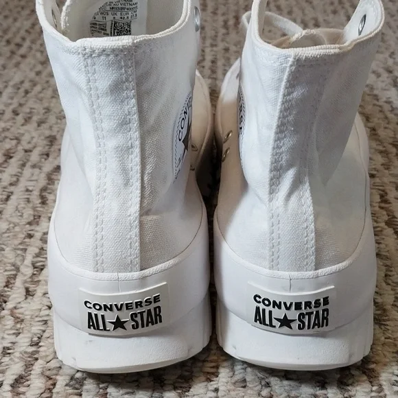 CONVERSE CHUCK TAYLOR ALL STAR LUGGED CANVAS 2.0 WHITE HI-TOP SNEAKERS s… - Picture 14 of 17